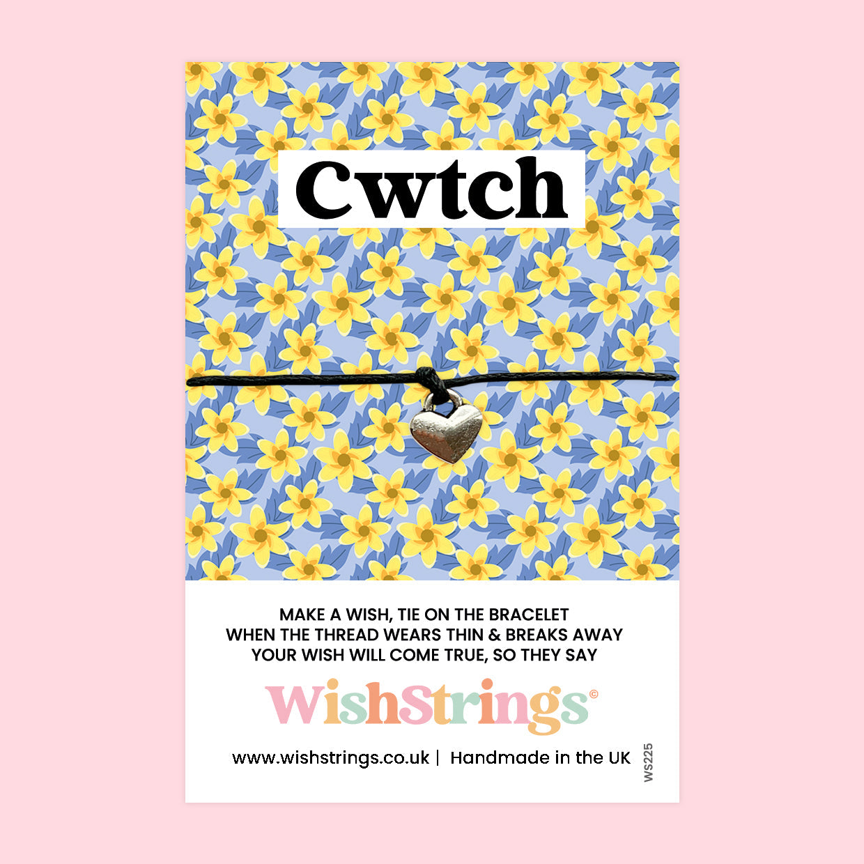 WishStrings ‘Cwtch’ Welsh Wish Bracelet | Thoughtful Gift for Sending Hugs | Meaningful Keepsake for Comfort & Love