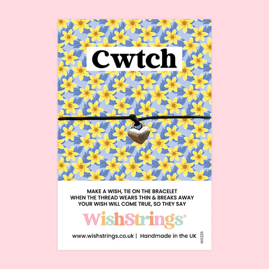 WishStrings ‘Cwtch’ Welsh Wish Bracelet | Thoughtful Gift for Sending Hugs | Meaningful Keepsake for Comfort & Love