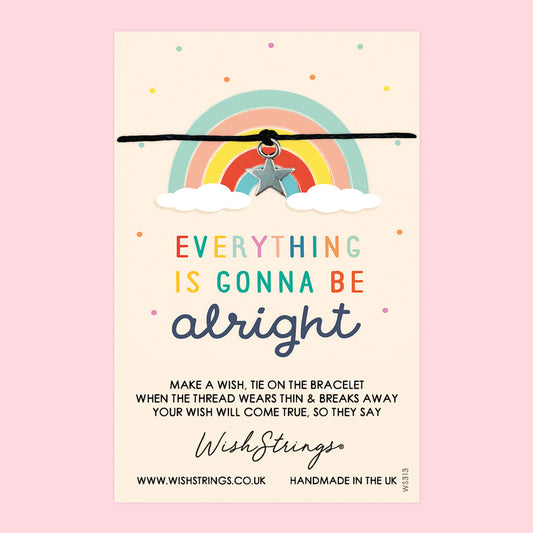 WishStrings ‘Everything Is Gonna Be Alright’ Wish Bracelet | Positive Pick-Me-Up Gift | Thoughtful Keepsake for Thinking of You