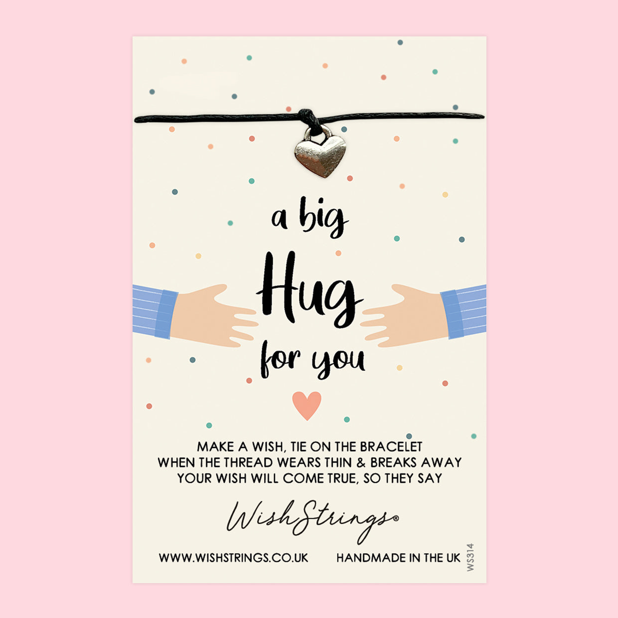 WishStrings ‘A Big Hug’ Wish Bracelet | Thoughtful Gift for Sending Love & Support | Meaningful Keepsake to Show You Care
