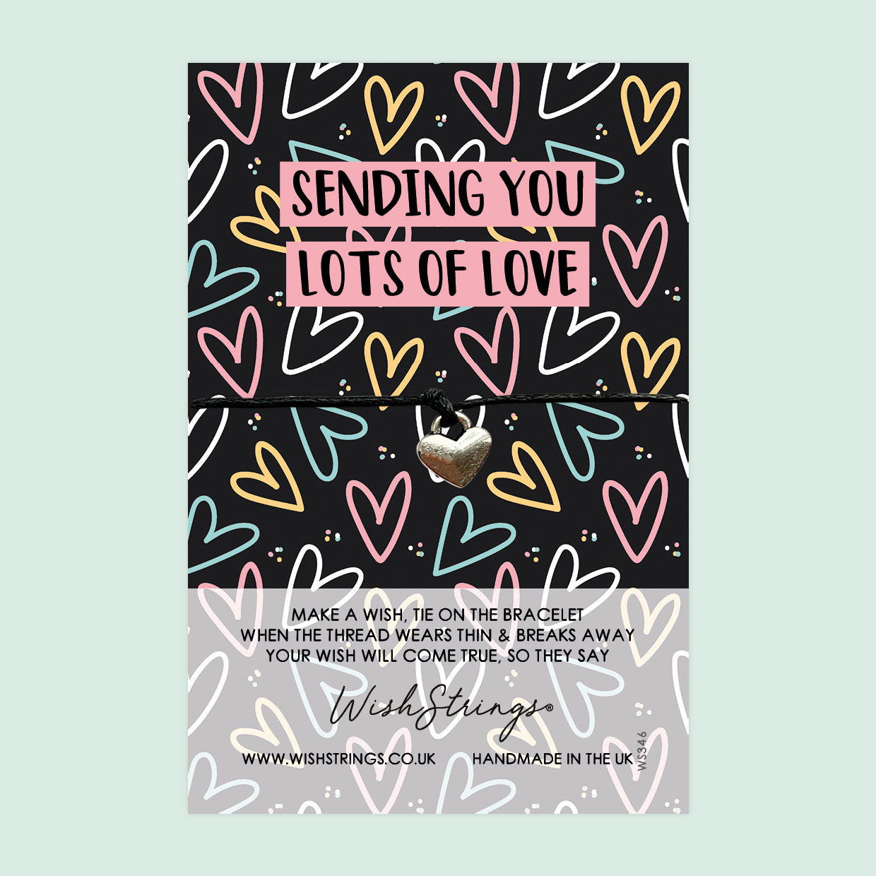 WishStrings ‘Sending You Lots of Love’ Wish Bracelet | Thoughtful Gift for Loved Ones | Meaningful Keepsake for Affection & Support