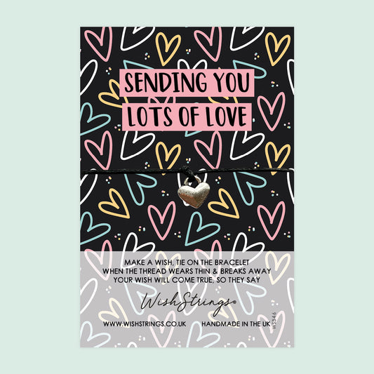 WishStrings ‘Sending You Lots of Love’ Wish Bracelet | Thoughtful Gift for Loved Ones | Meaningful Keepsake for Affection & Support