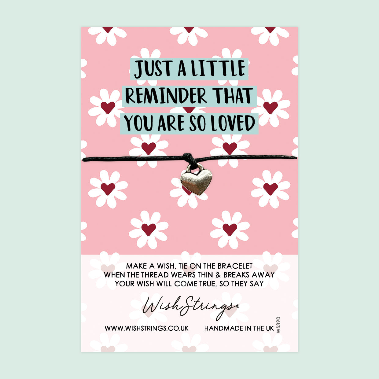 WishStrings ‘Just a Little Reminder That You Are So Loved’ Wish Bracelet | Thoughtful Gift for Loved Ones | Meaningful Keepsake