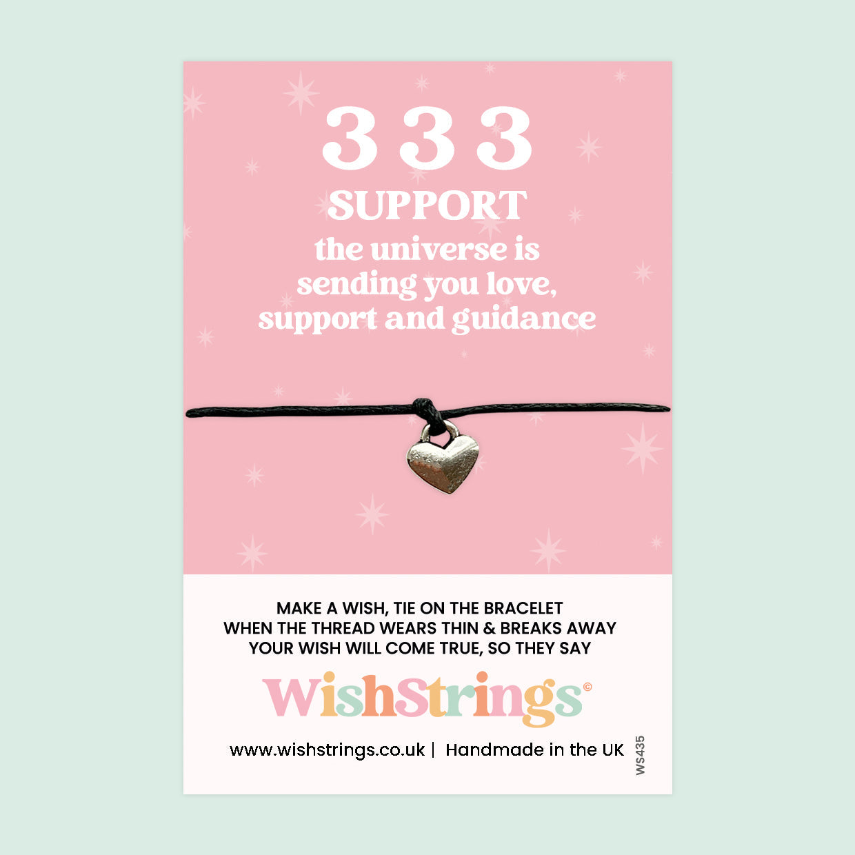 WishStrings ‘333’ Angel Number Wish Bracelet | Symbol of Love, Support & Guidance | Meaningful Manifestation Gift