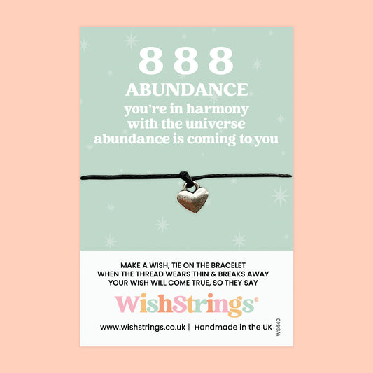 WishStrings ‘888’ Angel Number Wish Bracelet | Find Harmony with the Universe | Meaningful Gift for Balance & Abundance
