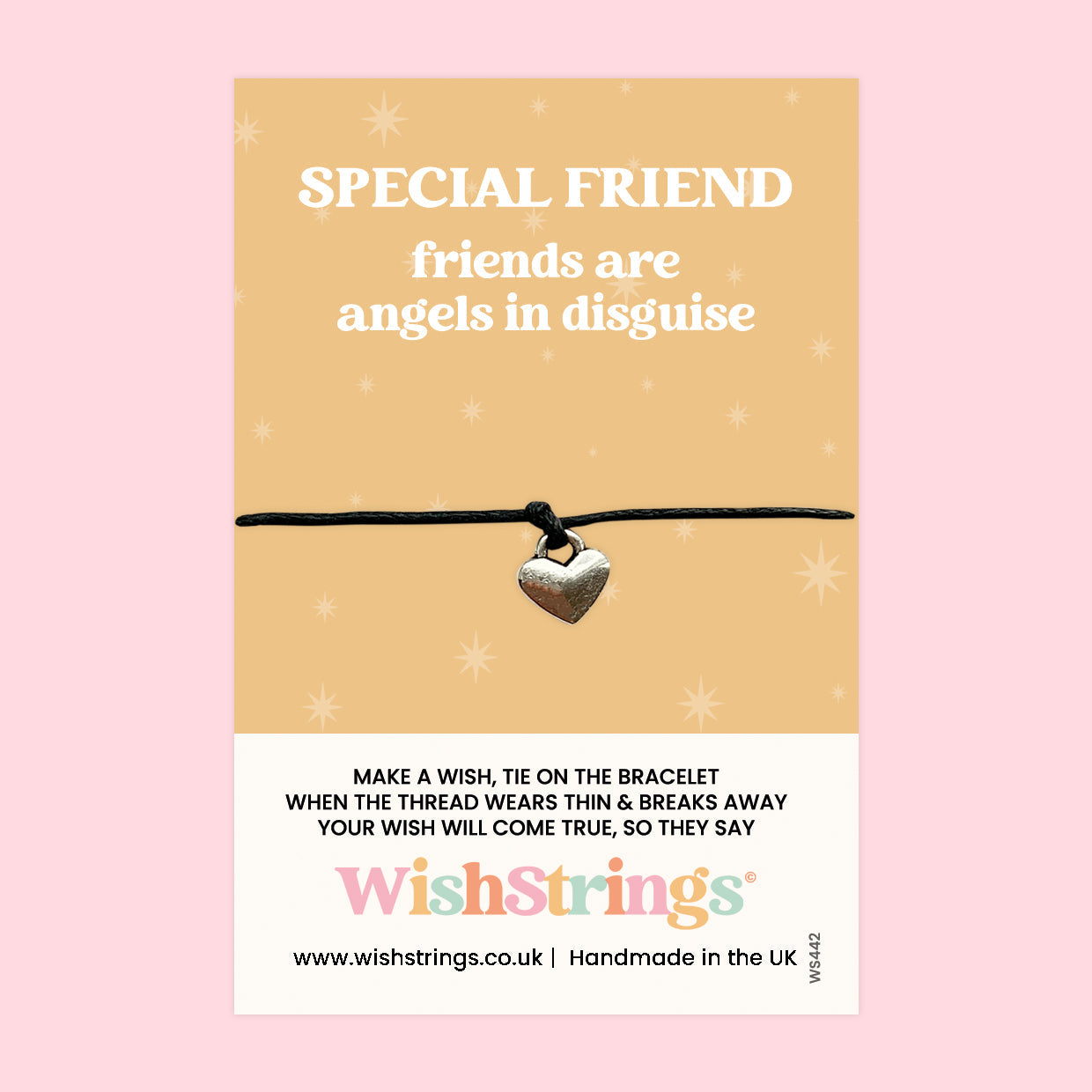 WishStrings ‘Special Friend - Friends Are Angels in Disguise’ Wish Bracelet | Thoughtful Gift for a Cherished Friend | Meaningful Keepsake