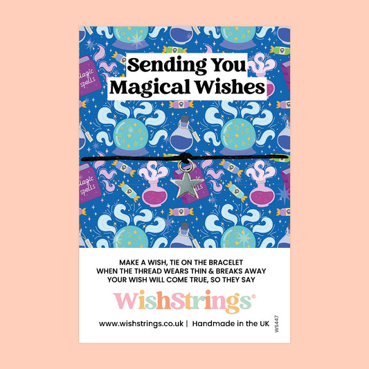 WishStrings ‘Sending You Magical Wishes’ Wish Bracelet | Magic Design | Thoughtful Gift for Positivity & Enchantment