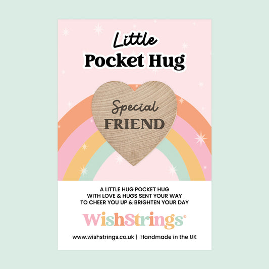 WishStrings Pocket Hug – Special Friend Keepsake | Heartfelt Token Gift for Friendship | Thinking of You | Letterbox Gift Under £5 | Support & Positivity
