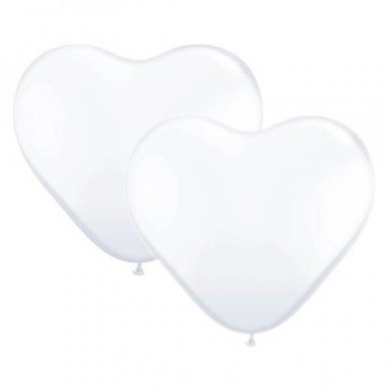 Heart Shaped Balloons, Pack of 10, Various Colours