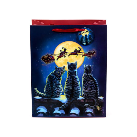 Lisa Parker Christmas Cats Gift Bag - Medium or Large