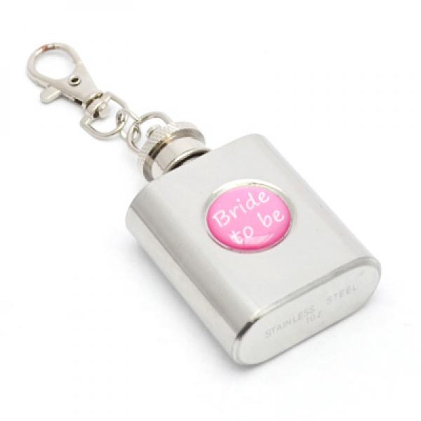 Womens 'Wedding Roles' Keyring Hip Flasks