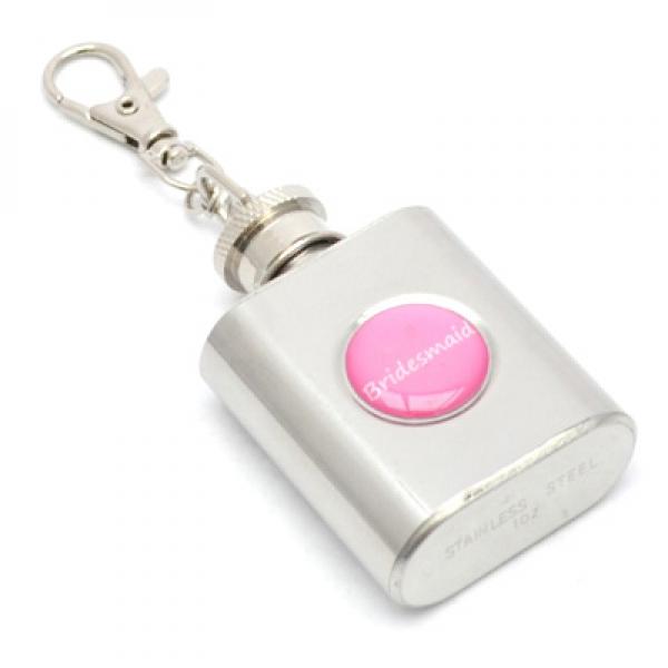 Womens 'Wedding Roles' Keyring Hip Flasks