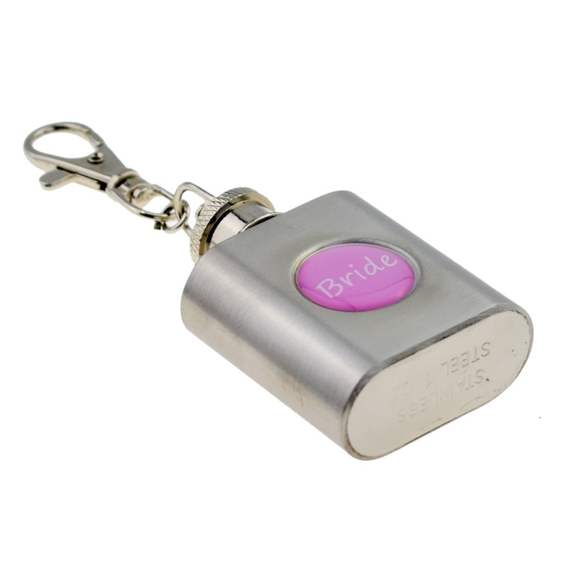 Womens 'Wedding Roles' Keyring Hip Flasks