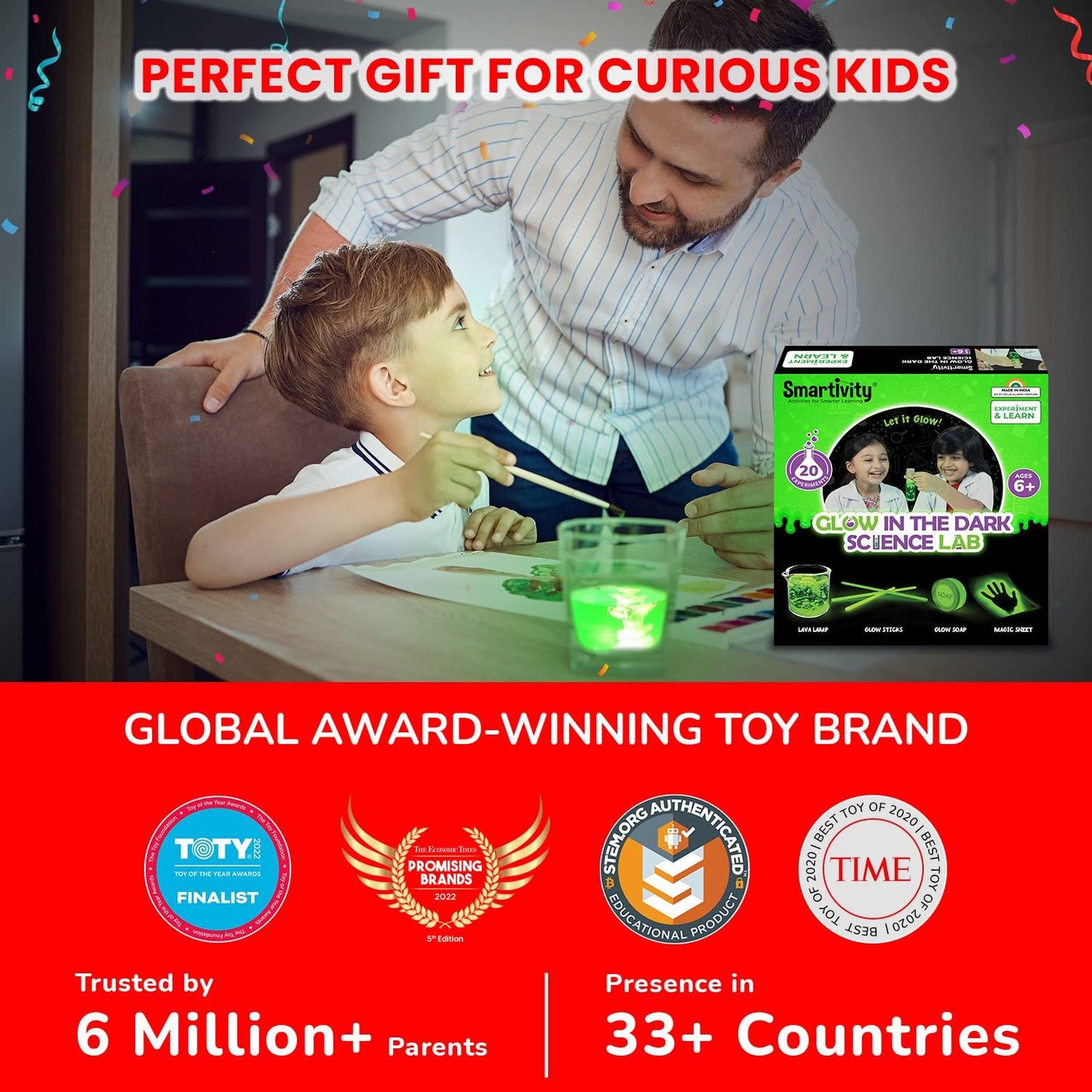 Smartivity Glow In The Dark Kit with 20 Glowsome Experiments