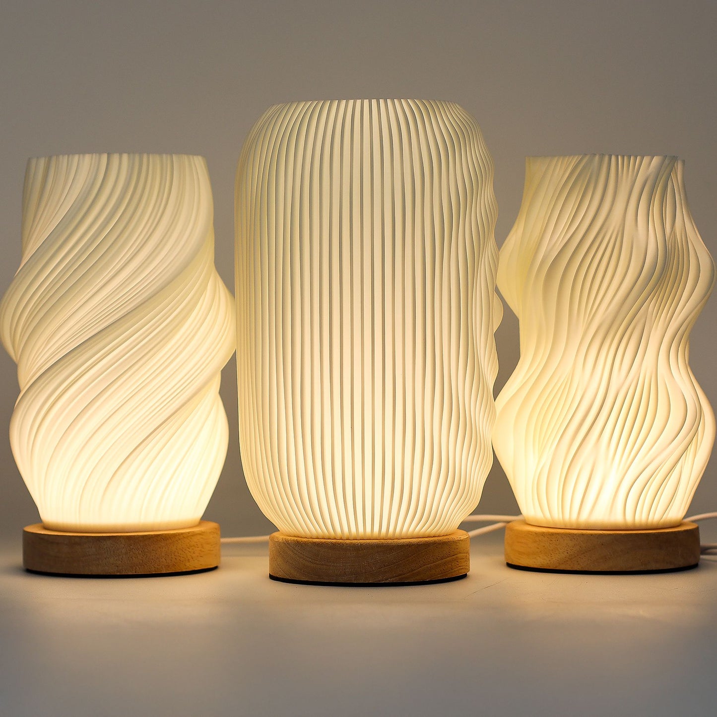 Modern Twisted New Wave Lamp - USB - 3 settings