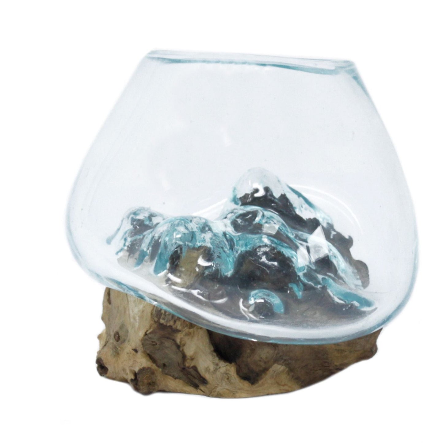 Molten Glass on Wooden Tree Root - Small Bowl