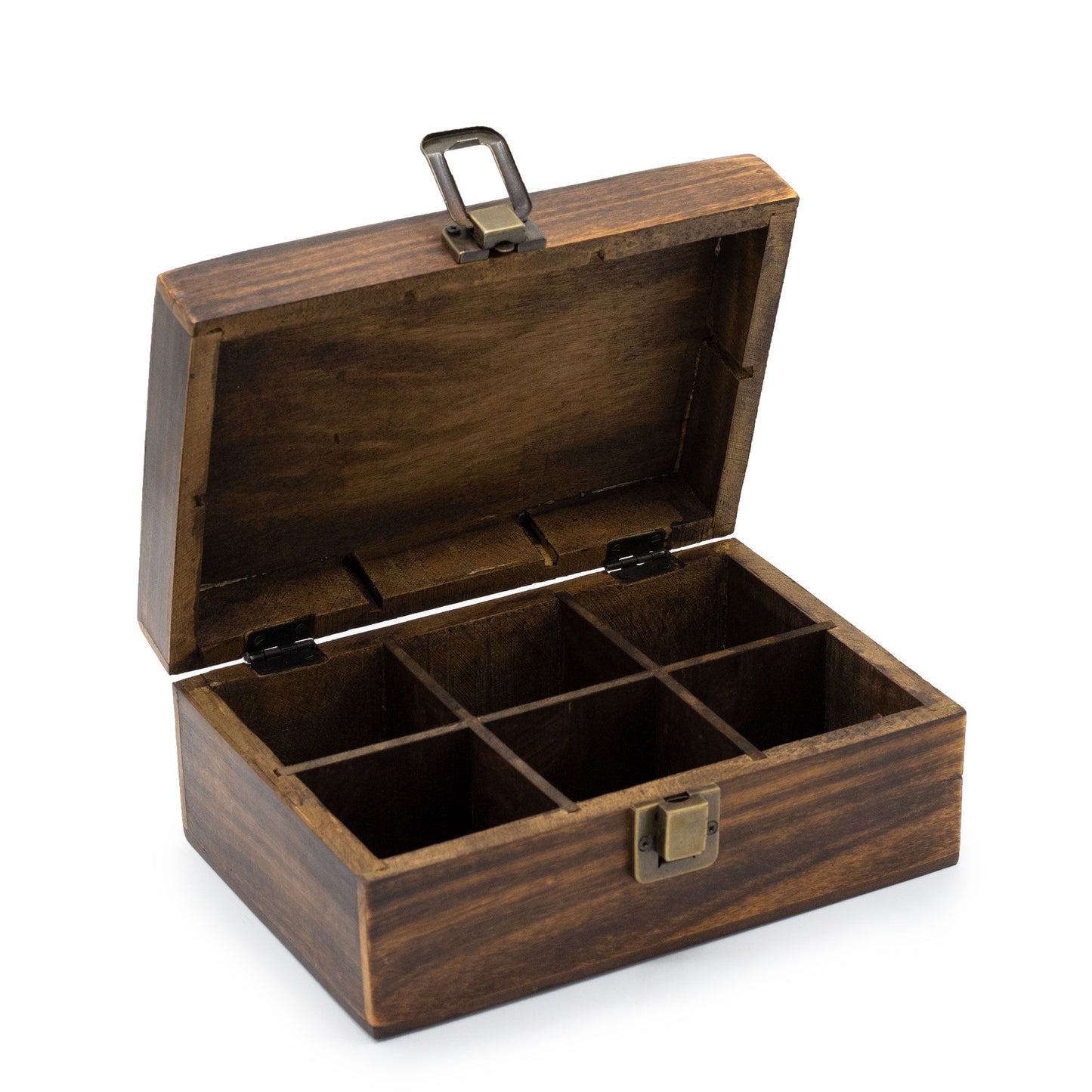Carved Mango Wood Tea Box (Medium)