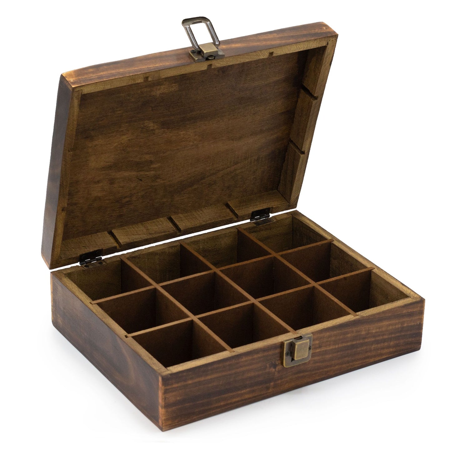 Carved Mango Wood Tea Box (Large)
