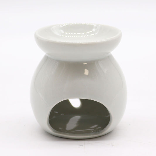 Small Classic White Oil Burner - Tree Cut-outl
