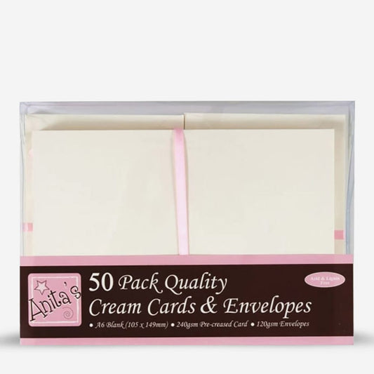 Card Making ~ A6 Blank Cards and Envelopes: Packs of 50
