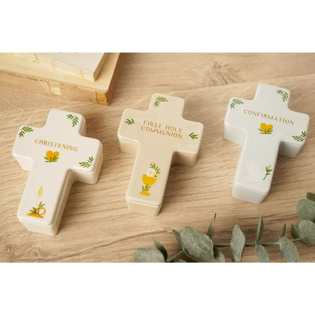 Faith & Hope Cross Trinket Box - Communion
