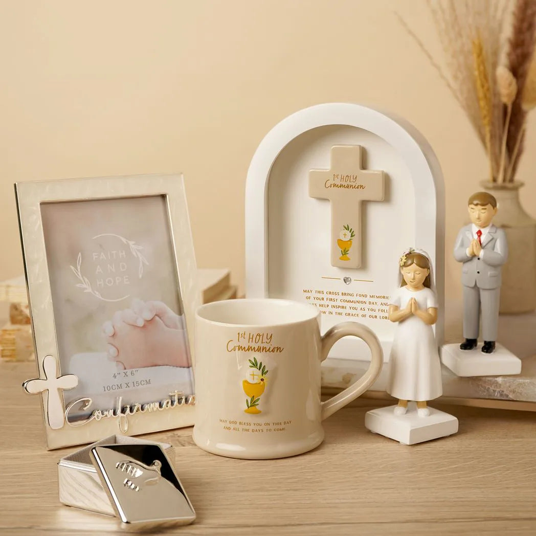 Faith & Hope Figurine - Communion Boy - Brown Hair