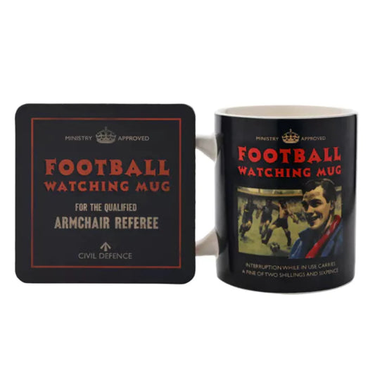 Civil Defence Football Watching Mug and Coaster Set