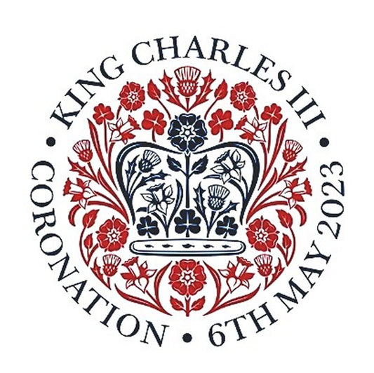 Round King Charles III Coronation Commemorative Coaster - Set of 2