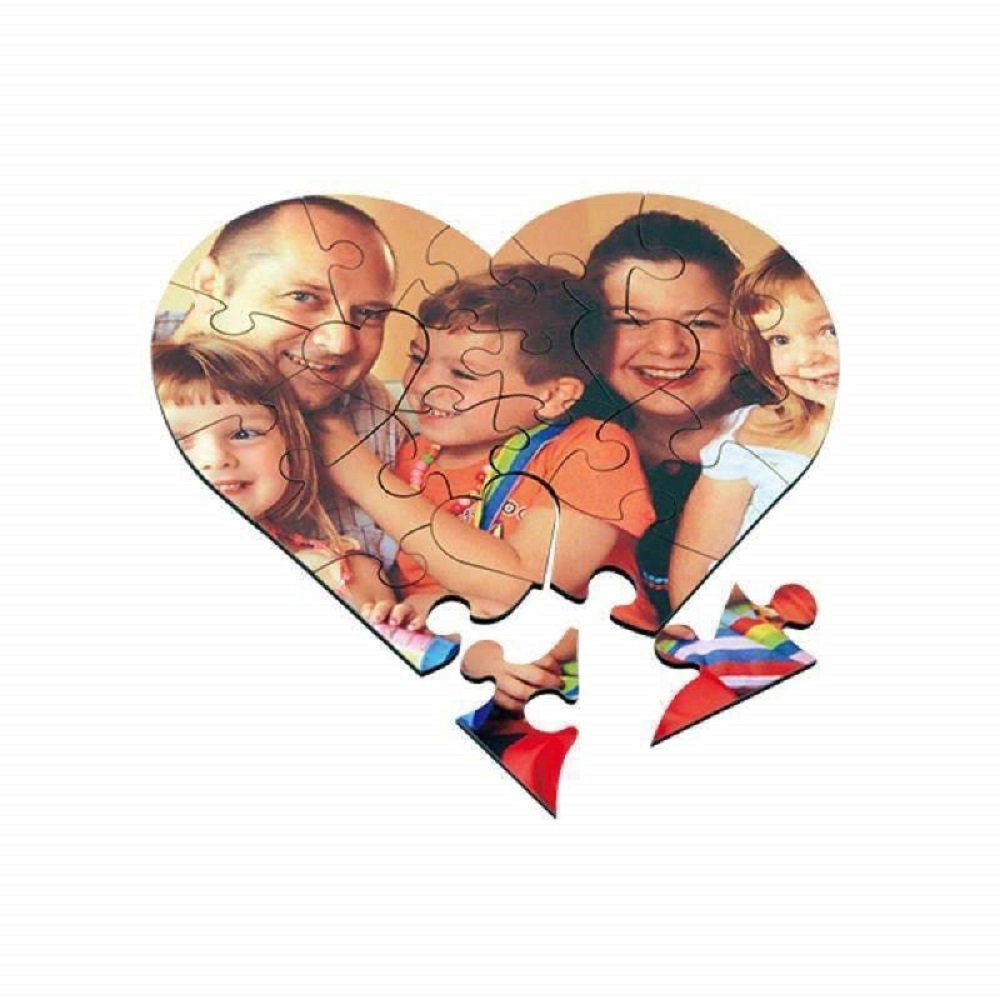 Personalised Wooden Heart Photo Jigsaw ~ Christmas, Birthdays, Baby, Weddings, Holidays