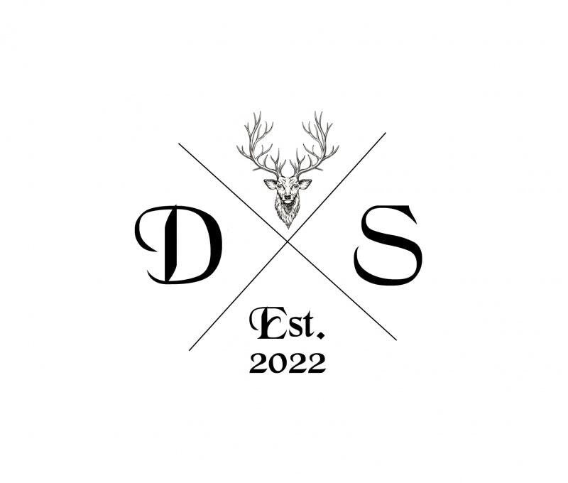 Personalised Wooden Wall Clock - Stag