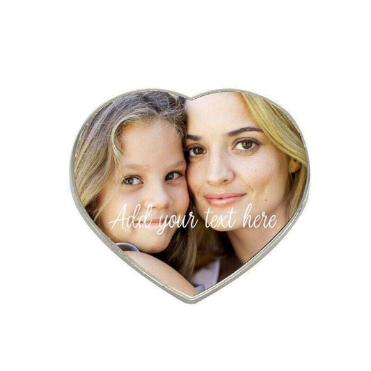Personalised Metal Heart Photo Fridge Magnet