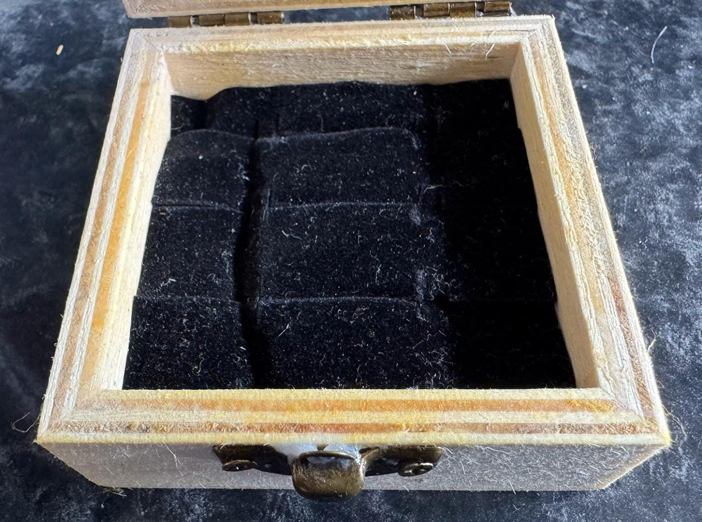 Personalised Interlocking Hearts Wooden Ring Box With Initials