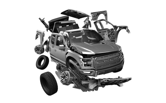 Airfix J6053 Quickbuild Ford F-150 Raptor Grey Model Car Kit