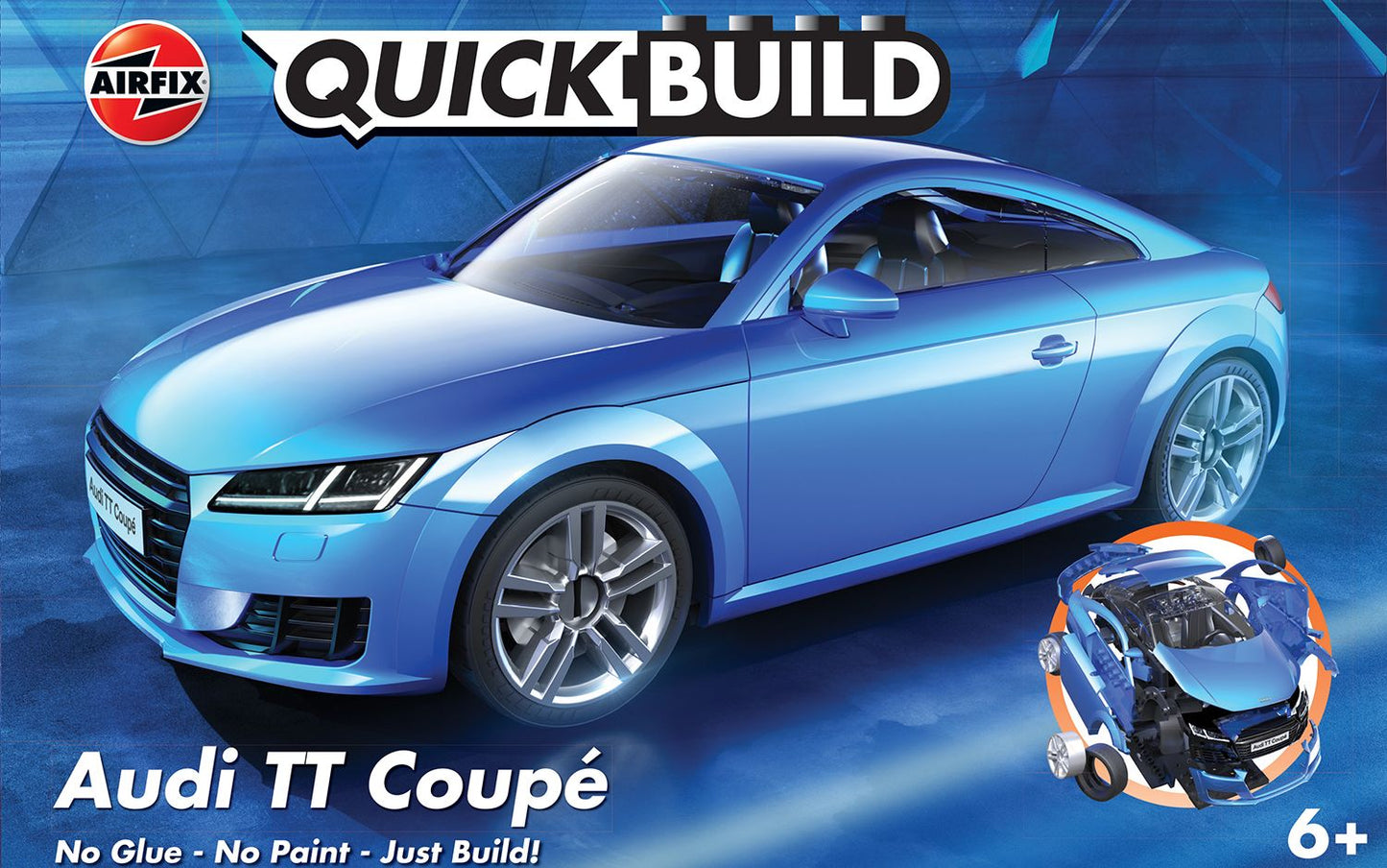 Airfix J6054 Quickbuild Audi TT Coupe Blue Model Car Kit