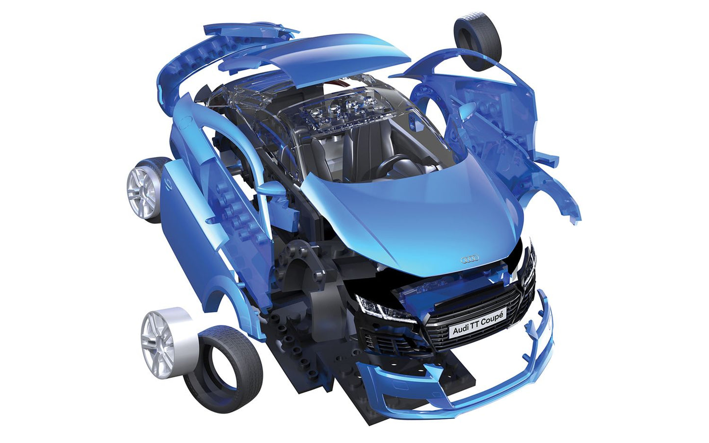 Airfix J6054 Quickbuild Audi TT Coupe Blue Model Car Kit