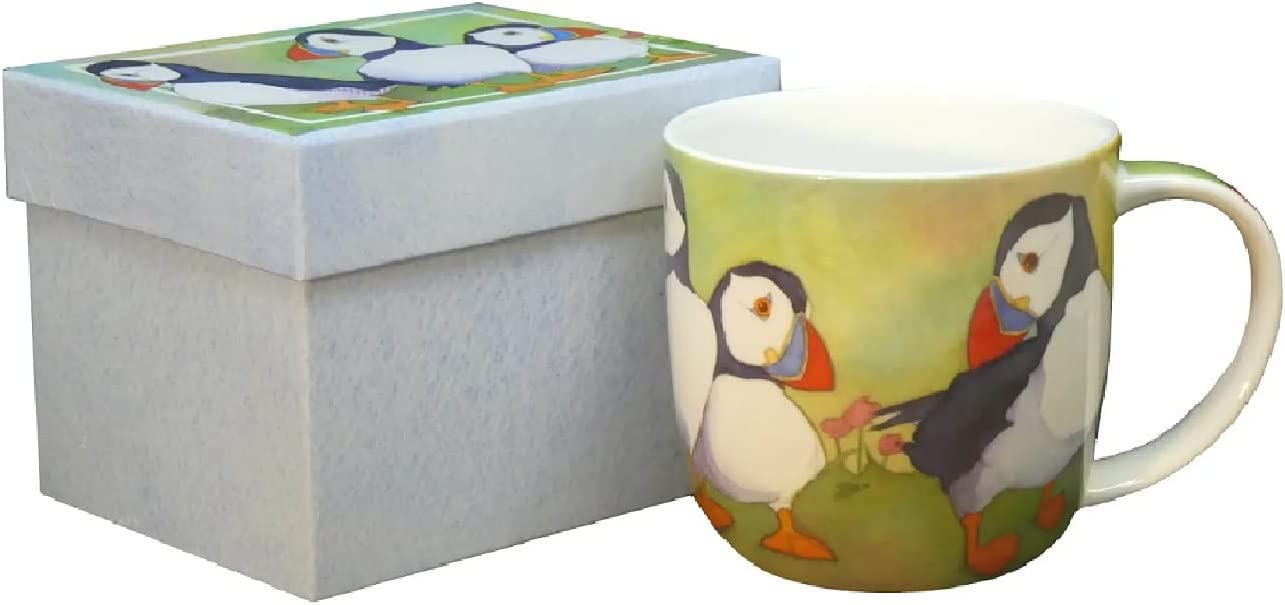 Emma Ball Puffins Bone China Mug with Gift Box