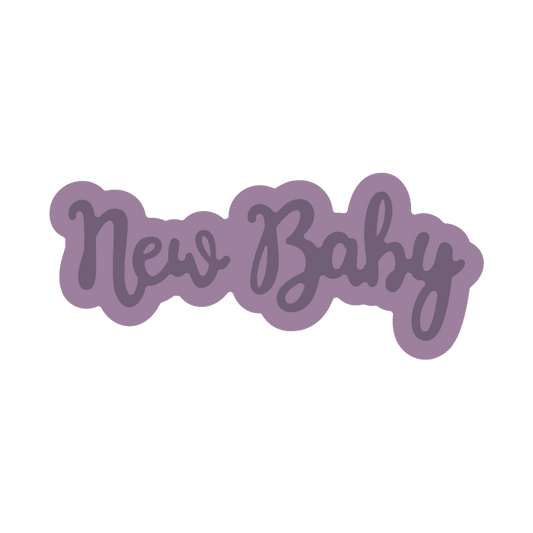 Gemini New Baby Words Metal Die