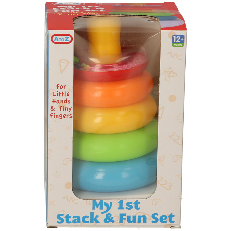 My 1st Stack & Fun Set – 7 Piece Colourful Ring Set, Fine Motor & Colour Learning