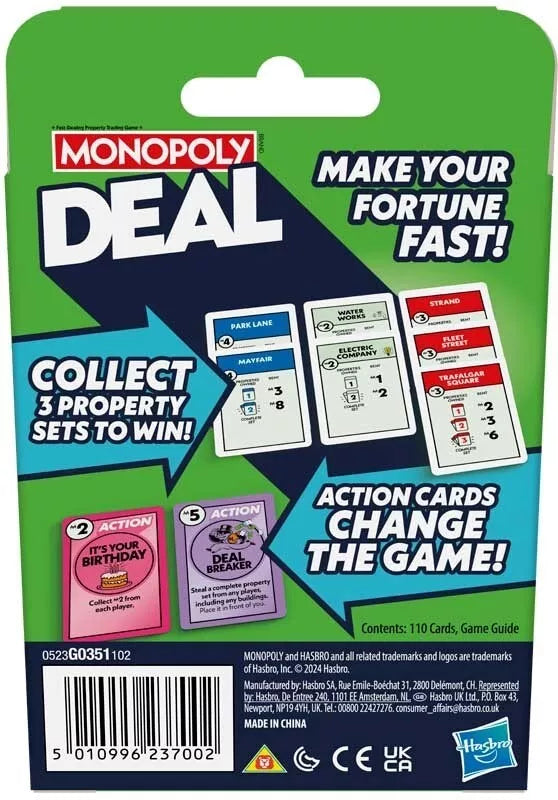 Monopoly Brand Monopoly Deal Family Card Game