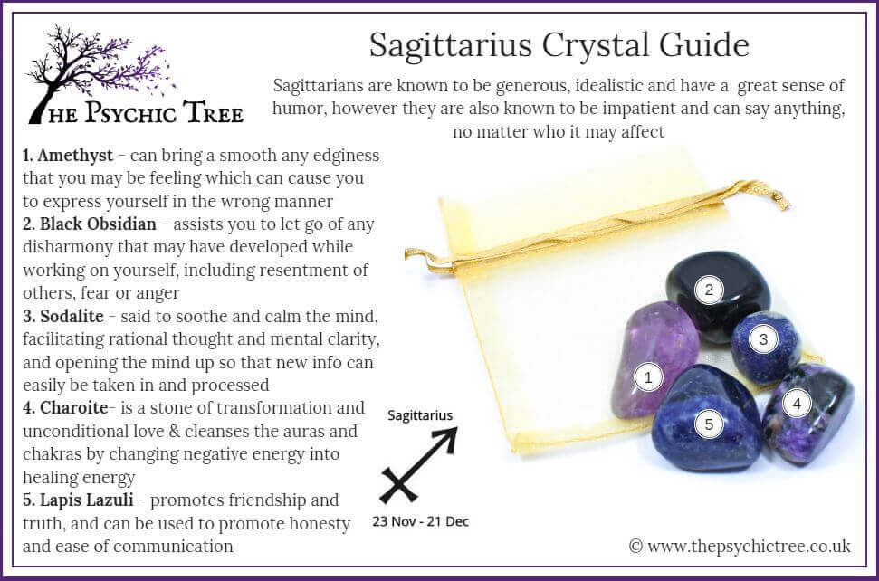 Sagittarius - Sign Of The Zodiac Healing Crystal Pack