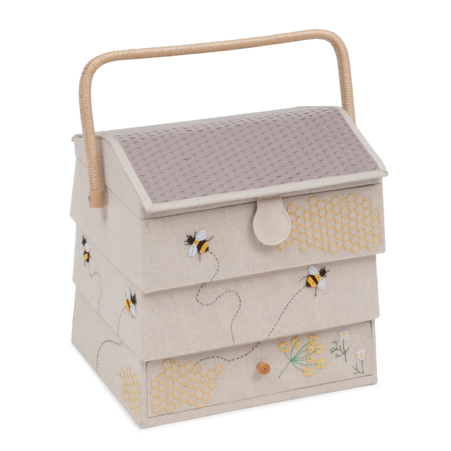 Sewing Box Bee Hive Design Sewing Basket Box With Drawer