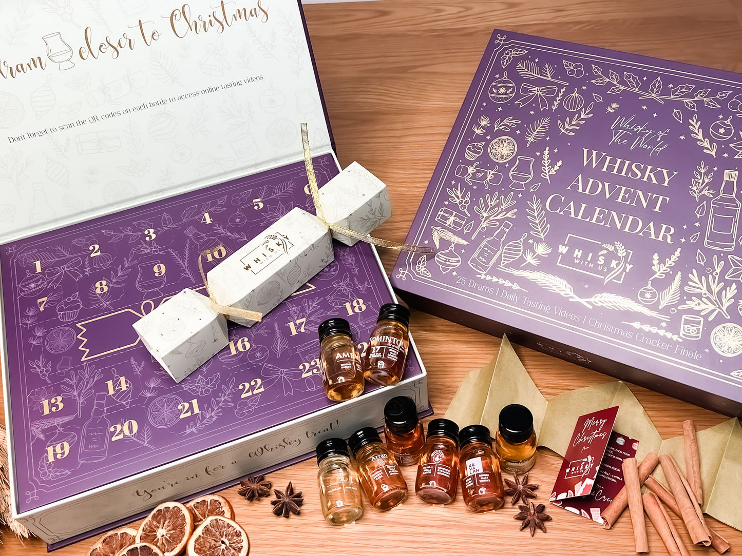 Whisky Advent Calendar - 25 Days. Whisky From Round the World. Includes Christmas Cracker & Online Videos