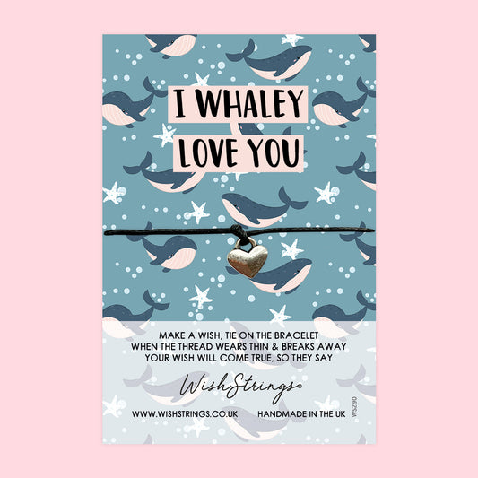 WishStrings ‘I Whaley Love You’ Wish Bracelet | Cute Whale Design | Thoughtful Gift for Loved Ones | Meaningful Keepsake