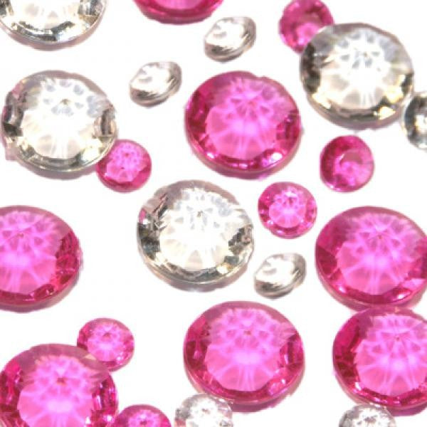 Table Scatter Crystals, Mixed Clear & Coloured, Pack of 350, Choice of Colours