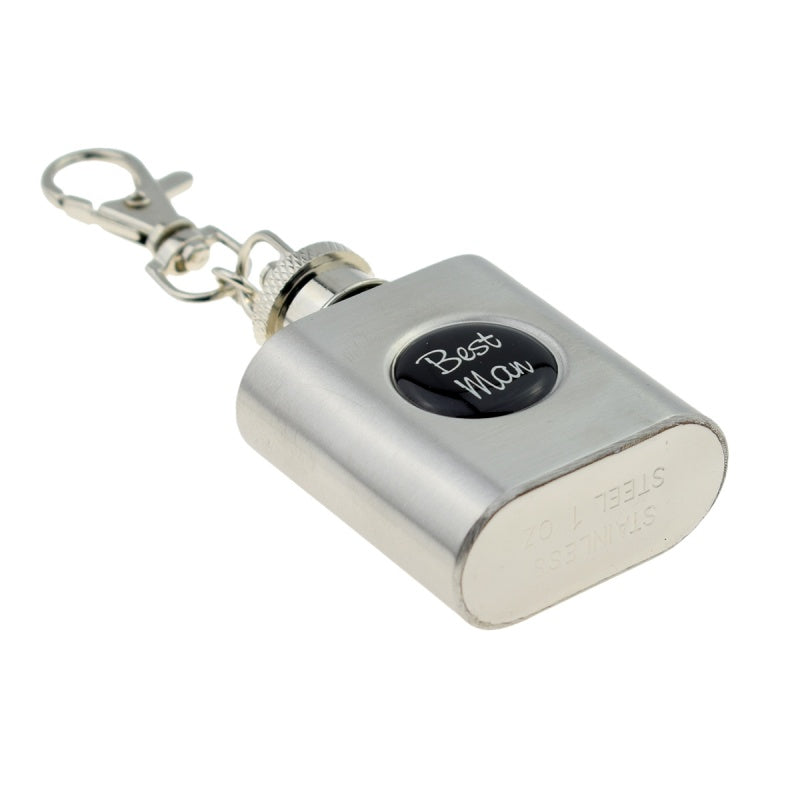 Mens 'Wedding Roles' Keyring Hip Flasks