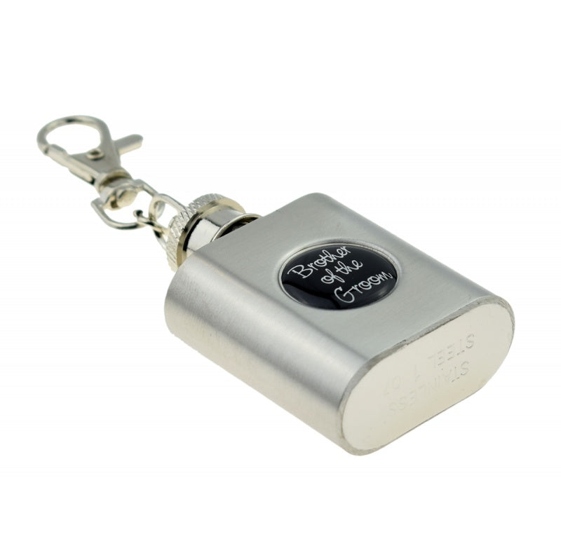 Mens 'Wedding Roles' Keyring Hip Flasks