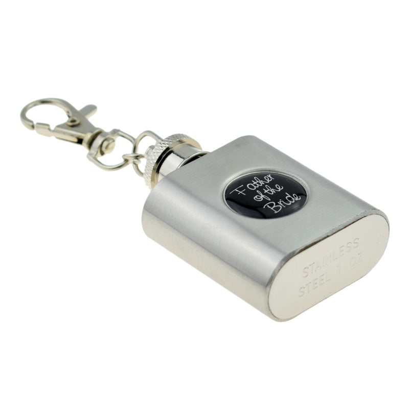 Mens 'Wedding Roles' Keyring Hip Flasks