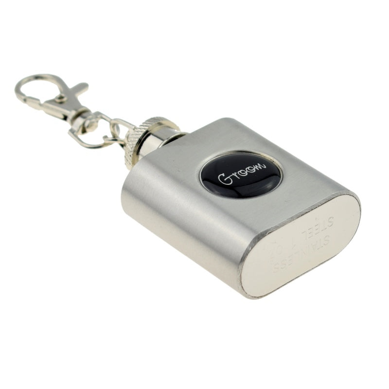 Mens 'Wedding Roles' Keyring Hip Flasks