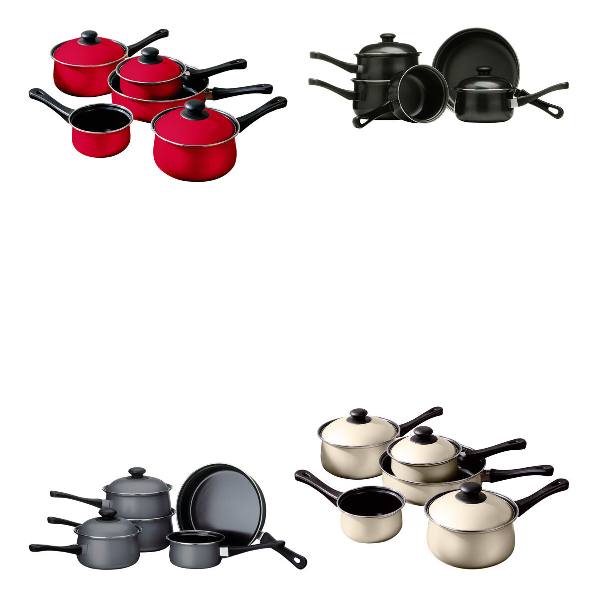 Viggo 5 Piece Black Cookware Set