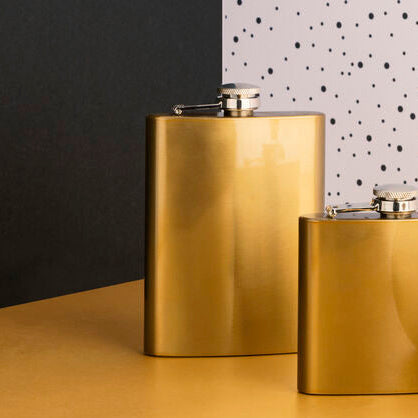 Auden 8Oz Gold Finish Hip Flask